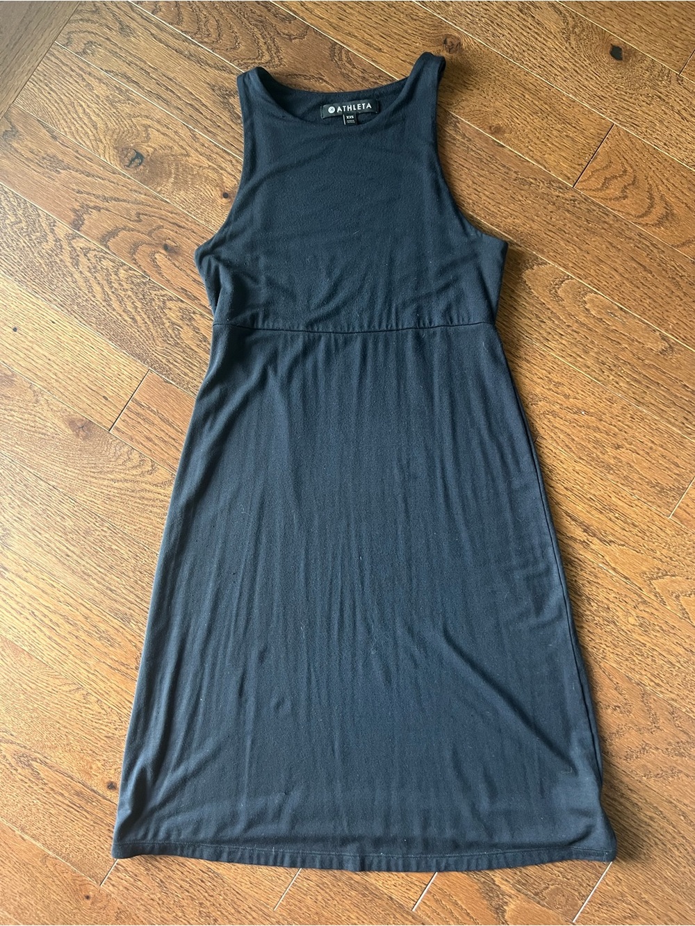 Athleta Black Sleeveless Ribbed Midi Dress XXS originally $89